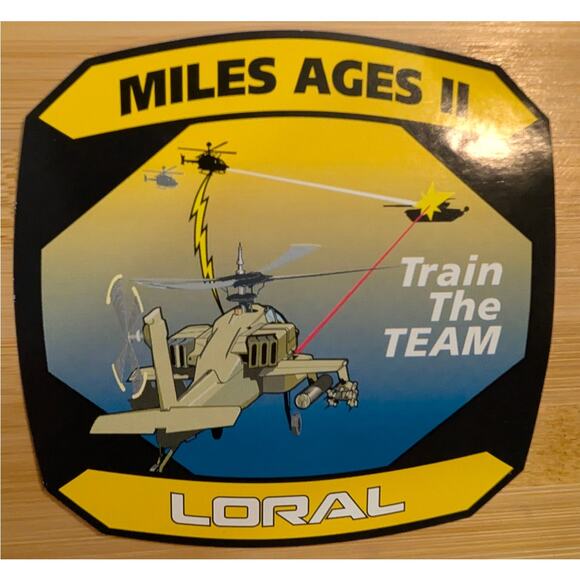 Loral Miles Ages II Apache Helicopter Tank Combat Simulation Sticker Decal NOS - Picture 1 of 2